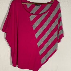 Gray and Pink asymmetrical shirt 2X PLUS